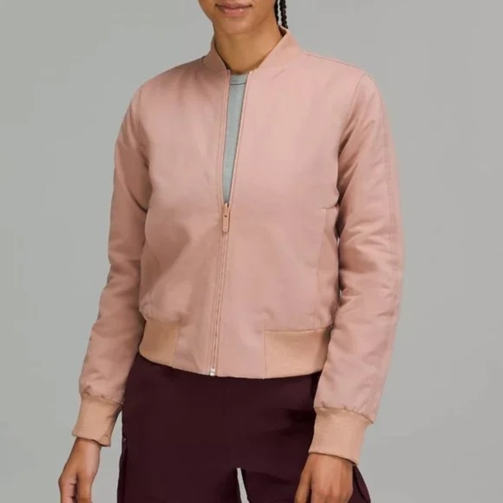Lululemon Bomber Jacket, Pink Clay